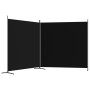 Biombo divisor de 2 paneles de tela negro 348x180 cm de vidaXL, Divisores de ambientes - Ref: Foro24-350277, Precio: 40,14 €,...