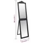 Espejo de pie negro 50x200 cm de vidaXL, Espejos - Ref: Foro24-351531, Precio: 82,70 €, Descuento: %