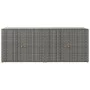 Armario de almacenaje de jardín ratán PE gris 198x55,5x80 cm de vidaXL, Taquillas y armarios de almacenamiento - Ref: Foro24-...