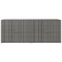 Armario de almacenaje de jardín ratán PE gris 198x55,5x80 cm de vidaXL, Taquillas y armarios de almacenamiento - Ref: Foro24-...