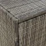 Armario de almacenaje de jardín ratán PE gris 198x55,5x80 cm de vidaXL, Taquillas y armarios de almacenamiento - Ref: Foro24-...