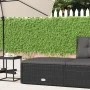 Taburete de jardín con cojín ratán sintético negro de vidaXL, Sofás modulares de exterior - Ref: Foro24-319589, Precio: 69,07...