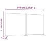 Biombo divisor de 2 paneles de tela negro 348x180 cm de vidaXL, Divisores de ambientes - Ref: Foro24-350277, Precio: 40,14 €,...