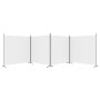 Biombo divisor de 4 paneles de tela blanco 698x180 cm de vidaXL, Divisores de ambientes - Ref: Foro24-350282, Precio: 53,71 €...