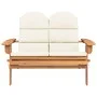 Banco de jardín Adirondack con cojines madera de acacia 126 cm de vidaXL, Bancos de jardín - Ref: Foro24-360039, Precio: 171,...