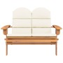 Banco de jardín Adirondack con cojines madera de acacia 126 cm de vidaXL, Bancos de jardín - Ref: Foro24-360039, Precio: 179,...