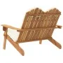 Banco de jardín Adirondack con cojines madera de acacia 126 cm de vidaXL, Bancos de jardín - Ref: Foro24-360039, Precio: 171,...