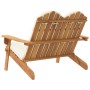Banco de jardín Adirondack con cojines madera de acacia 126 cm de vidaXL, Bancos de jardín - Ref: Foro24-360039, Precio: 179,...