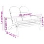 Banco de jardín Adirondack con cojines madera de acacia 126 cm de vidaXL, Bancos de jardín - Ref: Foro24-360039, Precio: 179,...