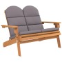 Banco de jardín Adirondack con cojines madera de acacia 126 cm de vidaXL, Bancos de jardín - Ref: Foro24-360040, Precio: 221,...