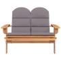 Banco de jardín Adirondack con cojines madera de acacia 126 cm de vidaXL, Bancos de jardín - Ref: Foro24-360040, Precio: 221,...