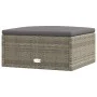 Taburete de jardín con cojín ratán sintético gris de vidaXL, Sofás modulares de exterior - Ref: Foro24-319602, Precio: 79,73 ...