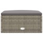 Taburete de jardín con cojín ratán sintético gris de vidaXL, Sofás modulares de exterior - Ref: Foro24-319602, Precio: 70,68 ...