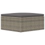 Taburete de jardín con cojín ratán sintético gris de vidaXL, Sofás modulares de exterior - Ref: Foro24-319602, Precio: 70,68 ...