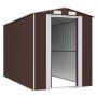 Cobertizo jardín acero galvanizado marrón oscuro 192x357x223 cm de vidaXL, Cobertizos - Ref: Foro24-3147462, Precio: 498,92 €...