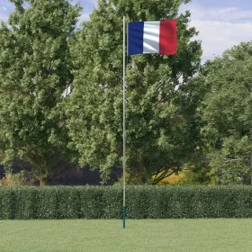 Mástil y bandera de Francia aluminio 6,23 m de vidaXL, Banderas y mangas de viento - Ref: Foro24-3147093, Precio: 73,64 €, De...