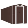Cobertizo jardín acero galvanizado marrón oscuro 192x689x223 cm de vidaXL, Cobertizos - Ref: Foro24-3147466, Precio: 920,53 €...