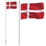 Mástil y bandera de Dinamarca aluminio 6,23 m de vidaXL, Banderas y mangas de viento - Ref: Foro24-3147089, Precio: 72,08 €, ...