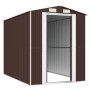 Cobertizo jardín acero galvanizado marrón oscuro 192x274x223 cm de vidaXL, Cobertizos - Ref: Foro24-3147461, Precio: 408,59 €...