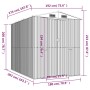 Cobertizo jardín acero galvanizado marrón oscuro 192x274x223 cm de vidaXL, Cobertizos - Ref: Foro24-3147461, Precio: 408,59 €...