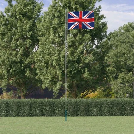 Mástil y bandera de Reino Unido aluminio 6,23 m de vidaXL, Banderas y mangas de viento - Ref: Foro24-3147110, Precio: 70,13 €...