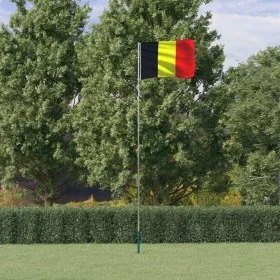 Mástil y bandera de Bélgica aluminio 5,55 m de vidaXL, Banderas y mangas de viento - Ref: Foro24-3147117, Precio: 51,97 €, De...