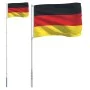 Mástil y bandera de Alemania aluminio 5,55 m de vidaXL, Banderas y mangas de viento - Ref: Foro24-3147120, Precio: 51,21 €, D...