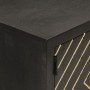 Aparador de madera maciza de mango negro y dorado 110x30x75 cm de vidaXL, Aparadores - Ref: Foro24-353912, Precio: 235,20 €, ...