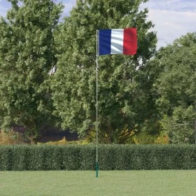 Mástil y bandera de Francia aluminio 5,55 m de vidaXL, Banderas y mangas de viento - Ref: Foro24-3147123, Precio: 51,96 €, De...