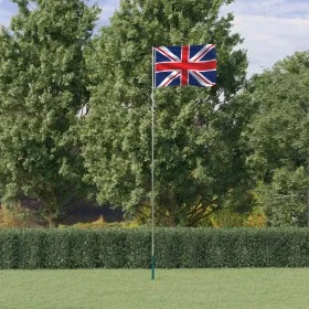 Mástil y bandera de Reino Unido aluminio 5,55 m de vidaXL, Banderas y mangas de viento - Ref: Foro24-3147140, Precio: 49,72 €...