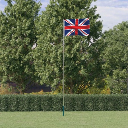 Mástil y bandera de Reino Unido aluminio 5,55 m de vidaXL, Banderas y mangas de viento - Ref: Foro24-3147140, Precio: 60,78 €...