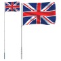Mástil y bandera de Reino Unido aluminio 5,55 m de vidaXL, Banderas y mangas de viento - Ref: Foro24-3147140, Precio: 60,78 €...