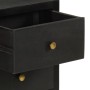 Aparador de madera maciza de mango negro y dorado 110x30x75 cm de vidaXL, Aparadores - Ref: Foro24-353912, Precio: 235,20 €, ...