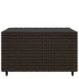 Mesa de centro jardín cuadrada ratán PE marrón 50x50x30 cm de vidaXL, Mesas de jardín - Ref: Foro24-319858, Precio: 57,44 €, ...