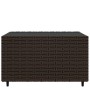 Mesa de centro jardín cuadrada ratán PE marrón 50x50x30 cm de vidaXL, Mesas de jardín - Ref: Foro24-319858, Precio: 59,60 €, ...