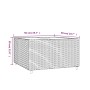 Mesa de centro jardín cuadrada ratán PE marrón 50x50x30 cm de vidaXL, Mesas de jardín - Ref: Foro24-319858, Precio: 59,60 €, ...