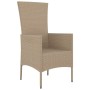 Sillas de jardín con cojines 2 unidades ratán sintético beige de vidaXL, Sillas de jardín - Ref: Foro24-319532, Precio: 157,7...