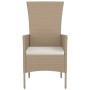 Sillas de jardín con cojines 2 unidades ratán sintético beige de vidaXL, Sillas de jardín - Ref: Foro24-319532, Precio: 157,7...