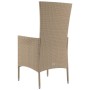 Sillas de jardín con cojines 2 unidades ratán sintético beige de vidaXL, Sillas de jardín - Ref: Foro24-319532, Precio: 157,7...