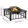 Brasero con atizador acero 79x79x46,5 cm de vidaXL, Chimeneas - Ref: Foro24-360061, Precio: 164,81 €, Descuento: %