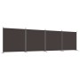 Biombo divisor de 4 paneles de tela marrón 698x180 cm de vidaXL, Divisores de ambientes - Ref: Foro24-350283, Precio: 65,86 €...