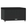 Reposapiés de jardín con cojín ratán sintético negro de vidaXL, Otomanas de exterior - Ref: Foro24-319788, Precio: 48,93 €, D...