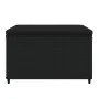 Reposapiés de jardín con cojín ratán sintético negro de vidaXL, Otomanas de exterior - Ref: Foro24-319788, Precio: 48,93 €, D...
