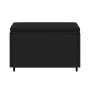 Reposapiés de jardín con cojín ratán sintético negro de vidaXL, Otomanas de exterior - Ref: Foro24-319788, Precio: 48,93 €, D...