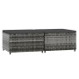 Reposapiés de jardín con cojines 2 uds ratán sintético gris de vidaXL, Otomanas de exterior - Ref: Foro24-319773, Precio: 67,...