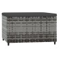 Reposapiés de jardín con cojines 2 uds ratán sintético gris de vidaXL, Otomanas de exterior - Ref: Foro24-319773, Precio: 67,...