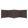 Biombo divisor de 4 paneles de tela marrón 698x180 cm de vidaXL, Divisores de ambientes - Ref: Foro24-350283, Precio: 65,86 €...