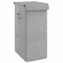 Cesto ropa sucia plegable lino sintético gris 26x34,5x59,5 cm de vidaXL, Cestas para ropa - Ref: Foro24-351039, Precio: 24,68...
