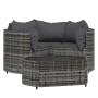 Set de muebles de jardín 4 pzas y cojines ratán sintético gris de vidaXL, Conjuntos de jardín - Ref: Foro24-319776, Precio: 3...