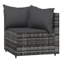 Set de muebles de jardín 4 pzas y cojines ratán sintético gris de vidaXL, Conjuntos de jardín - Ref: Foro24-319776, Precio: 3...